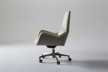 SANREMO - Leather executive chair with 5-spoke base with castors by Casa Covre - view 3